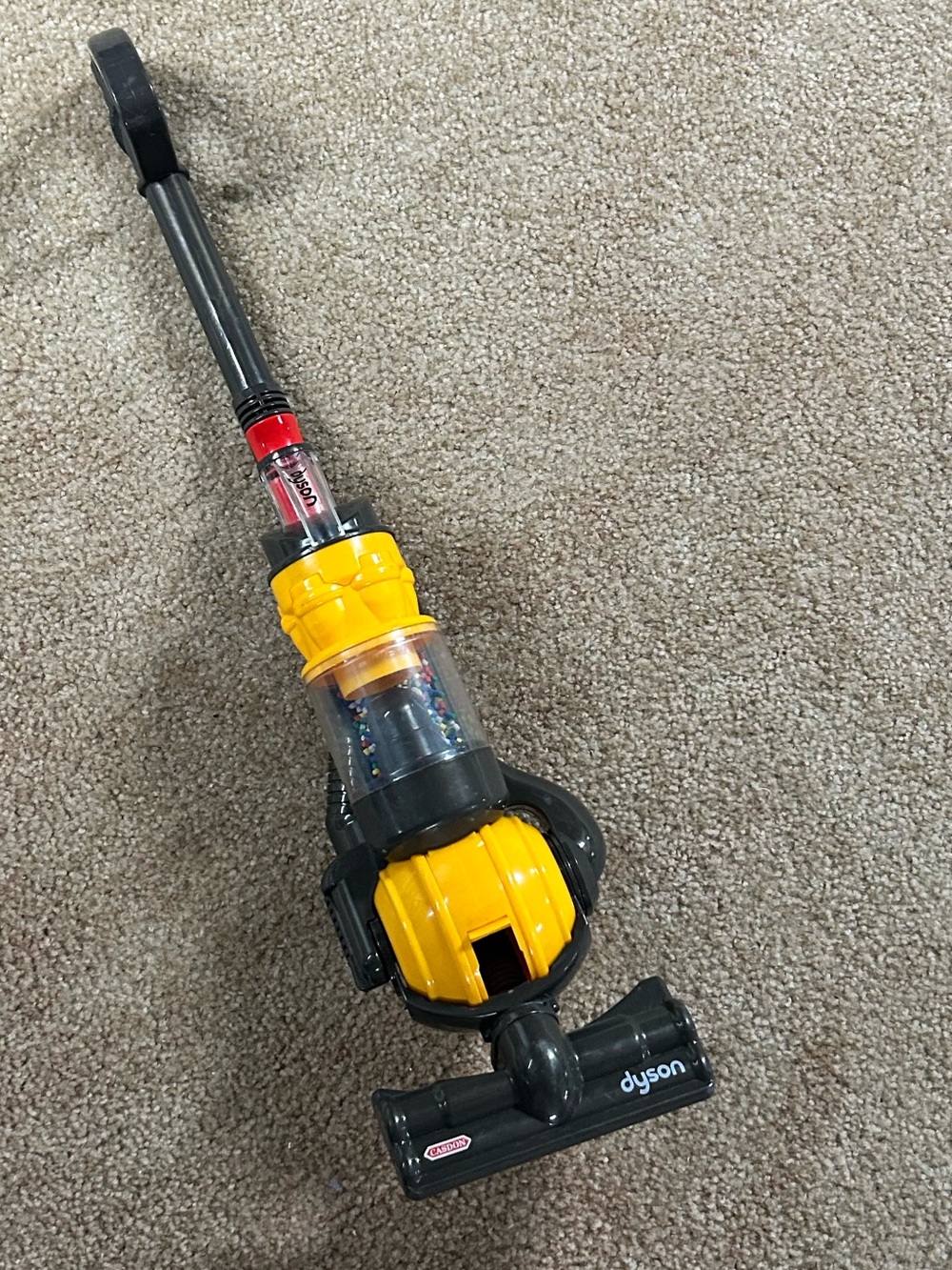Dyson Yellow and Gray Kids Vacuum Toy